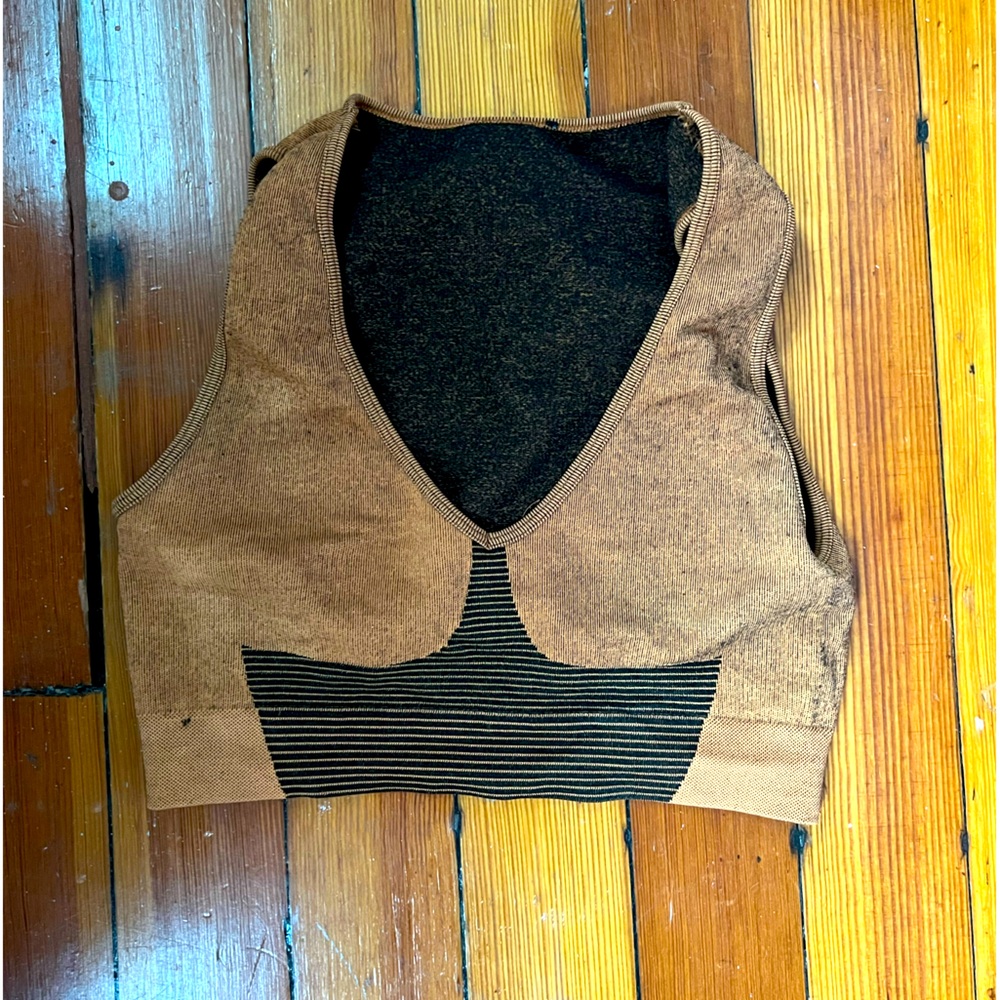 Brown pattern cropped tank